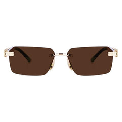 Dervin Rectangular Rimless Sunglasses for Men and Women