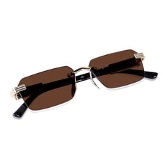 Dervin Rectangular Rimless Sunglasses for Men and Women