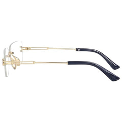 Dervin UV Protected Retro Rectangular Rimless Sunglasses for Men and Women